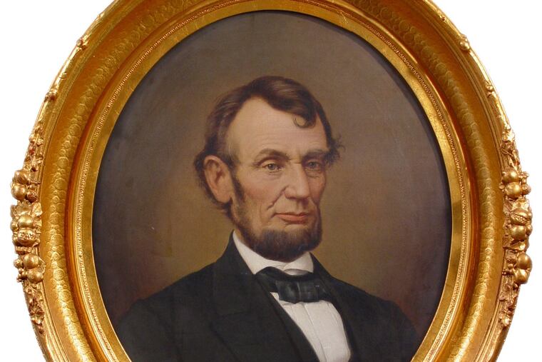 Portrait of Abraham Lincoln by David Bustill Bowser, an African-American artist (circa 1864-1868) at the National Constitution Center