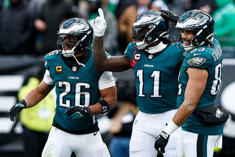 Can Saquon Barkley (26) and the Eagles keep the good vibes flowing in Landover, Md., on Saturday?