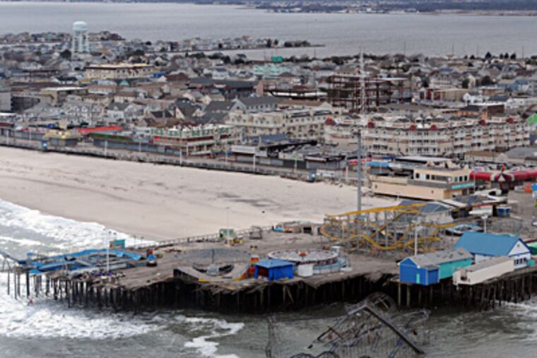 The downed roller coaster at a Seaside Heights amusement park could become a tourist attraction, the mayor said. CLEM MURRAY / Staff Photographer