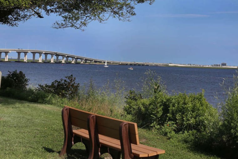 The view from John F. Kennedy Park in Somers Point, looking toward the Ninth Street Bridge and Ocean City. TOM BRIGLIA / PhillyNews