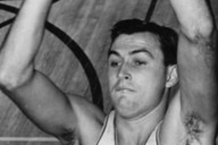 Paul Arizin, the Villanova star, as a young pro with the Philadelphia Warriors in 1952. He scored 30 points against Kentucky despite being called for four early fouls.