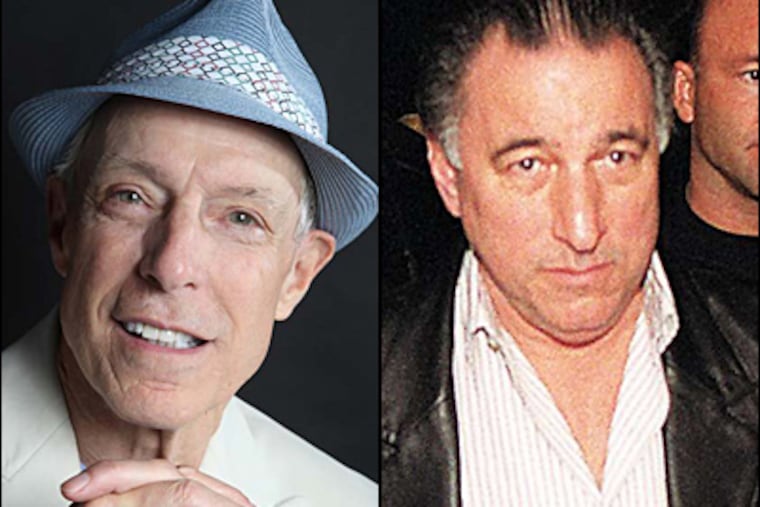 Joseph Ligambi, right, reputed mob boss, in 2001 leaving federal court. A witness testified that he sought the killing of popular Philly DJ Jerry Blavat, left.