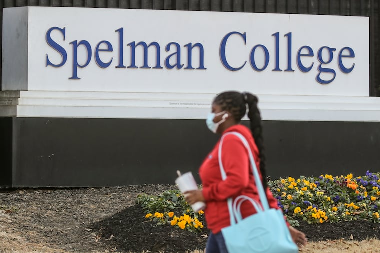 The students were supposed to tour storied schools, including Howard University in Washington and Spelman College in Atlanta. Above, a woman walks outside the Spelman campus in February 2022.