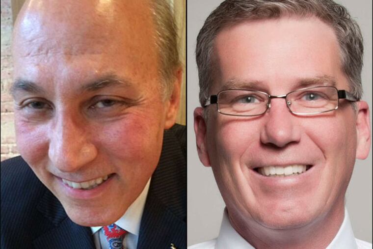The two candidates vying for Bill Green's vacated seat on City Council are Dem state Rep. Ed Neilson (right) and Republican longshot Matthew Wolfe (left), who might get some votes just for his last name.
