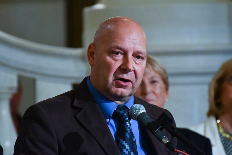 State Sen. Doug Mastriano, the Republican nominee for governor, at the state Capitol in Harrisburg on July 1.
