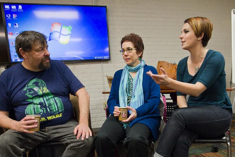 Resources for Human Development host a workshop for leaders of the Hearing Voices Movement at their offices at 4700 Wissahickon Ave in Philadelphia on Wednesday, October 28, 2015.