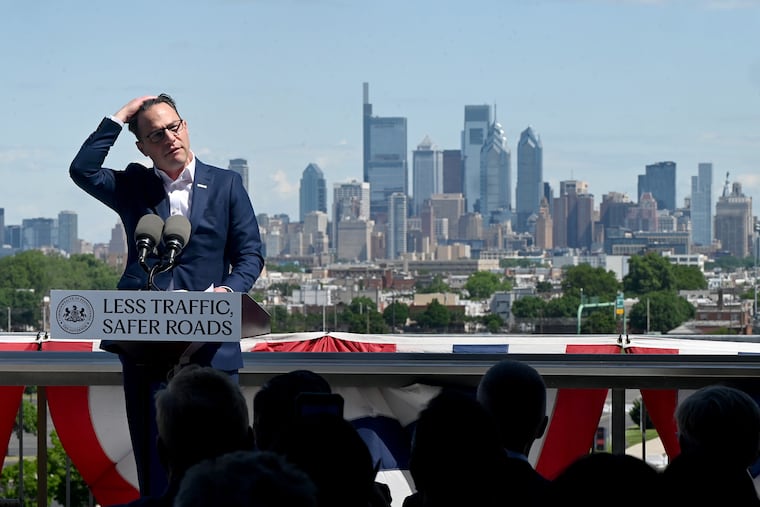 Gov. Josh Shapiro was in town on Thursday to announce planned traffic improvements at the sports complex.
