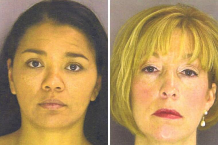 Angela Honeycutt, left, is charged engaging in sex acts with two teenage boys during an April sleepover in Lower Makefield Township.
Lynne Long-Higham, who hosted the sleepover, is charged with endangering the welfare of children.