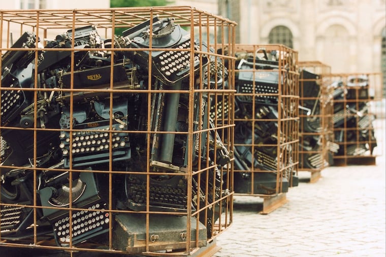 Writer's Block by former UArts College of Arts Dean on display at Bebelplatz, Berlin in 1999.