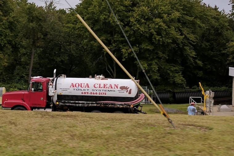 In this photo obtained by the Office of the State Comptroller, an Aqua Clean Toilet Systems truck is seen on an alleged trip to dump septic waste at the Wrightstown Municipal Utilities Authority.