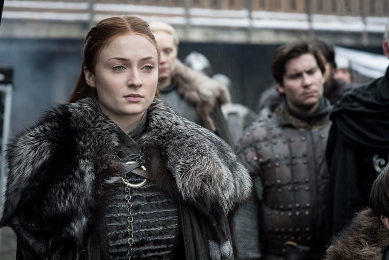 Sophie Turner as Sansa Stark in HBO's "Game of Thrones," which began its eighth and final season on Sunday.