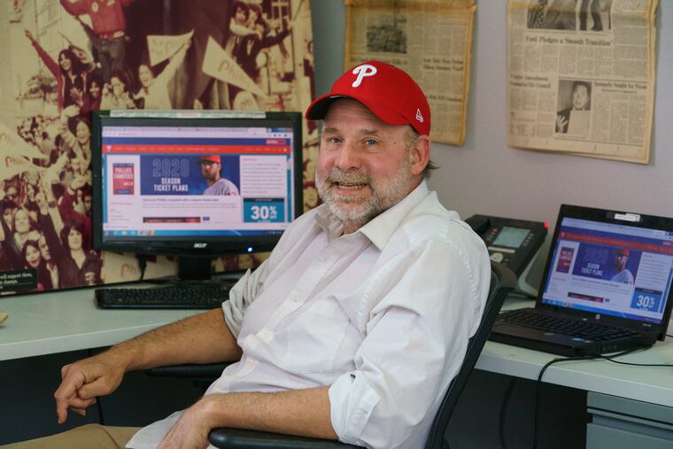 Will Bunch at his desk in The Inquirer office at 801 Market St.