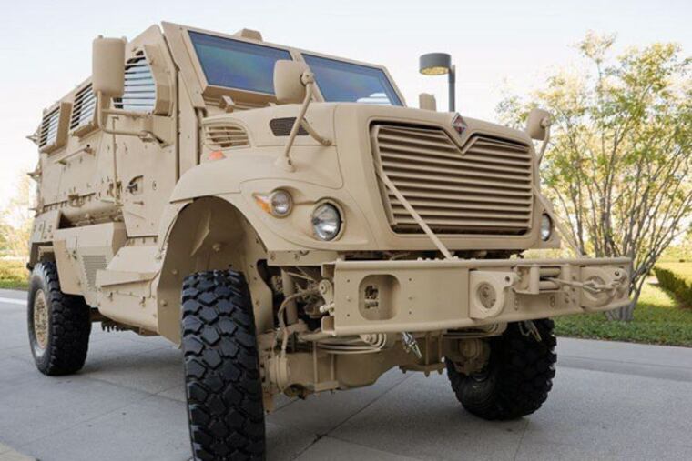 Moorestown police are debating trying to acquire a Navistar MaxxPro Dash, which can withstand
roadside bombs and rifle rounds. (Courtesy of Moorestown Police Department)