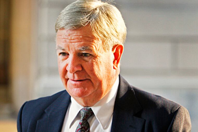 Edward V. Avery, seen here leaving the Criminal Justice Center on Oct. 7, has been accused of molesting a Northeast Philadelphia altar boy in the late 1990s.