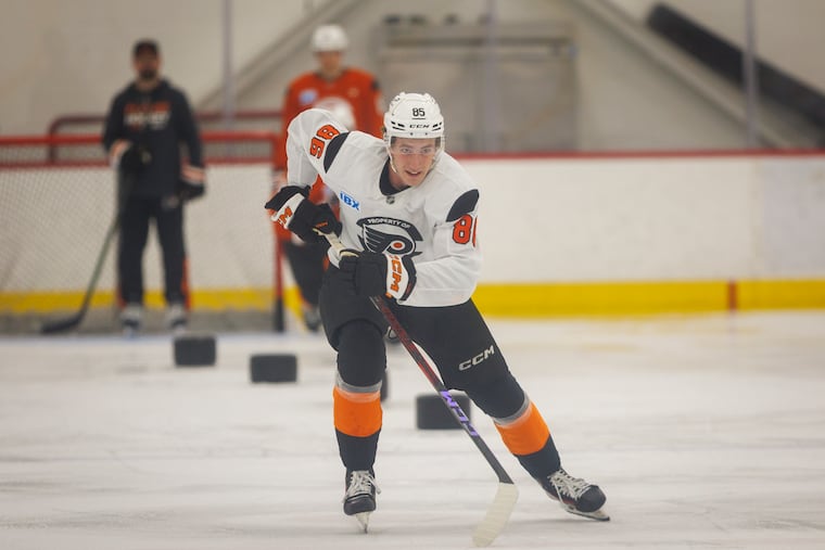 Matthew Gard will now be sporting 82 at Flyers development camp, with Denver Barkey switching to 86, the number he wore in juniors.