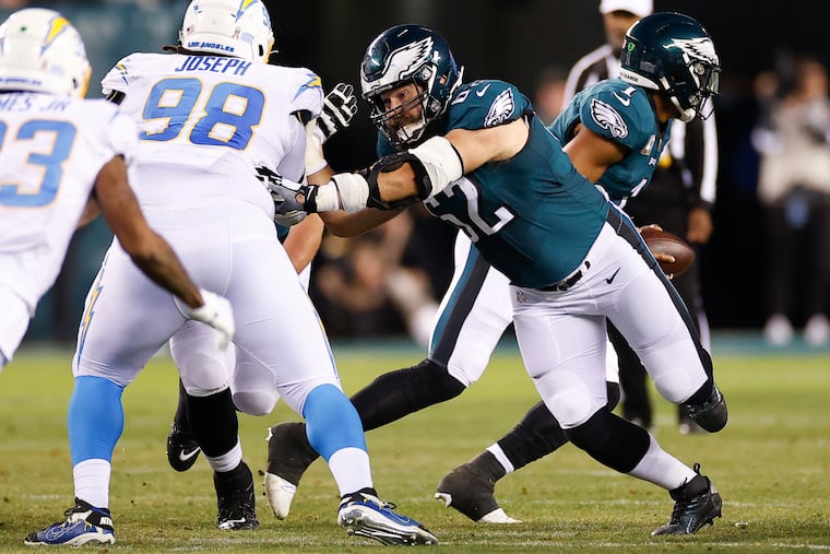 Then with the Los Angeles Chargers, defensive tackle Linval Joseph went up against Eagles center Jason Kelce last season.