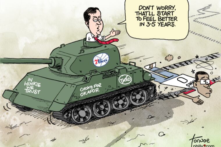 Cartoon by Rob Tornoe.