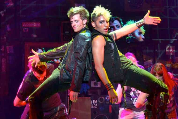 Alex Nee, as Johnny, and Trent Saunders, as St. Jimmy, in "American Idiot." The 90-minute Green Day-inspired musical opened Tuesday.