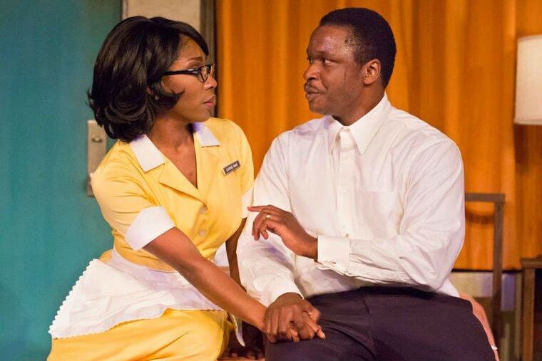Patrese D. McClain and Bowman Wright in "The Mountaintop" at People's Light.