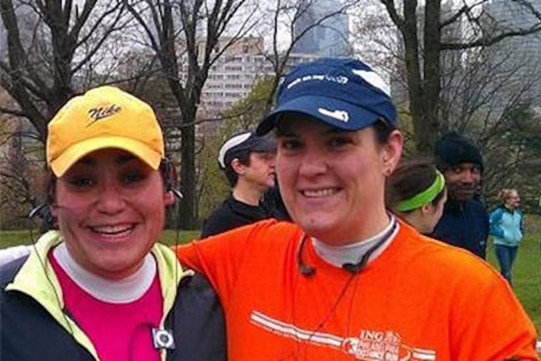 Layla Gray and Sarah Matthews (right) each lost 130 pounds. They lost touch after grade school but more recently have found common ground in both weight loss and running.