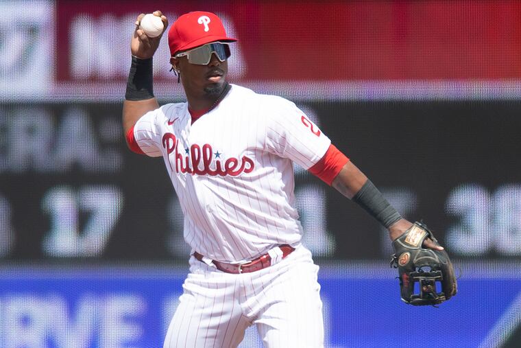 Phillies second baseman Jean Segura could be sidelined for up to 12 weeks.