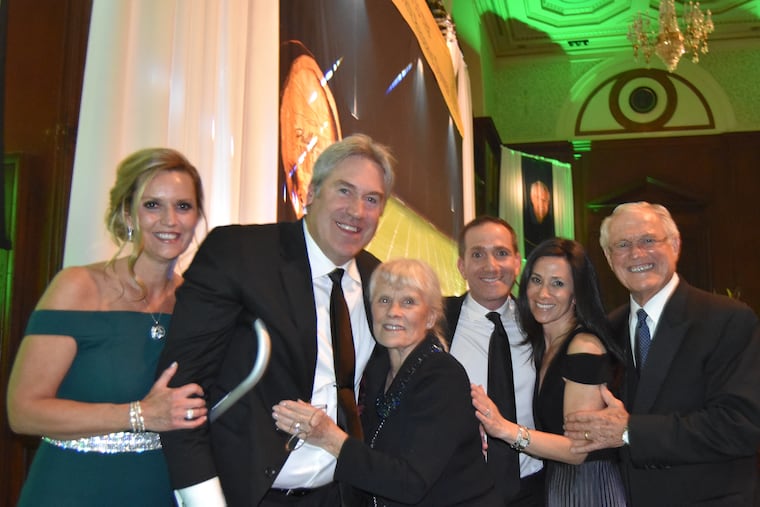 Doug Pederson (second from left) and Dick Vermeil (right) at the 2019 Boys & Girls Clubs dinner.