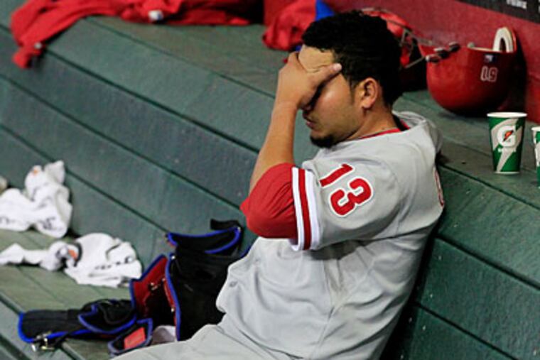 Freddy Galvis has been suspended for a drug test that revealed traces of the banned drug Clostebol in his system. (Ross D. Franklin/AP)