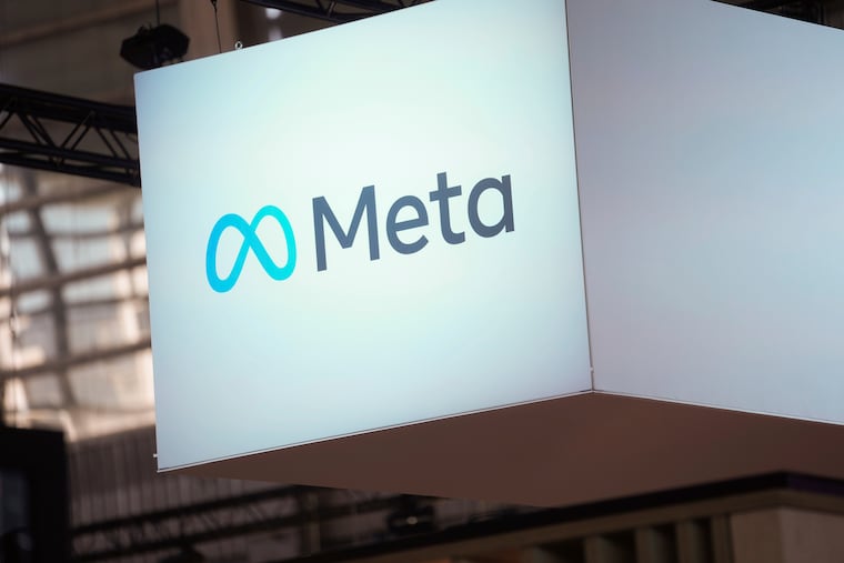The Meta logo is seen at the Vivatech show in Paris in June.