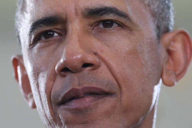 President Obama during a visit to Camden in May.