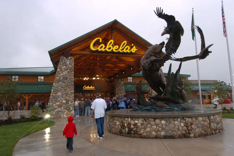 Cabela's - which runs this store in Wheeling, W. Va. - plans to build a 110,000-square-foot store on I-95, near Christiana Mall. Officials had no comment on whether Delaware's proposed ban on assault weapons could affect that.