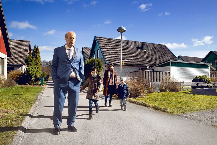 Lassgård, Nelly Jamarani, Bahar Pars and Zozan Akgün in "A Man Called Ove."
