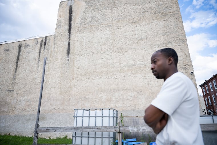 Robinson's new home sits on a corner lot. He plans to have a mural on the side of his house.