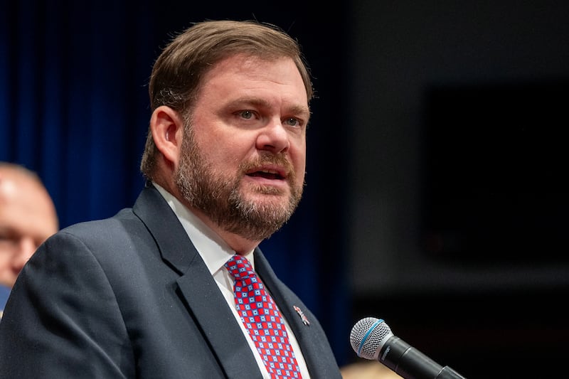 State Senate Majority Leader Joe Pittman (R., Indiana) during a press conference at the Capitol in Harrisburg Feb. 3, 2026.