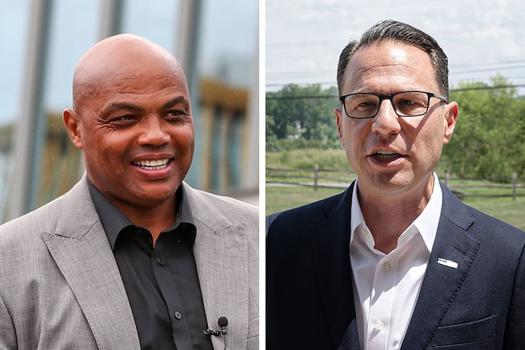 NBA Hall of Famer Charles Barkley (left) wants Pennsylvania Gov. Josh Shapiro to run for president in 2028.