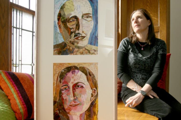 Janice Hayes-Cha of Elkins Park found a therapeutic use for all of the get-well cards people sent her as she recuperated from cancer. (Charles Fox / Staff Photographer)