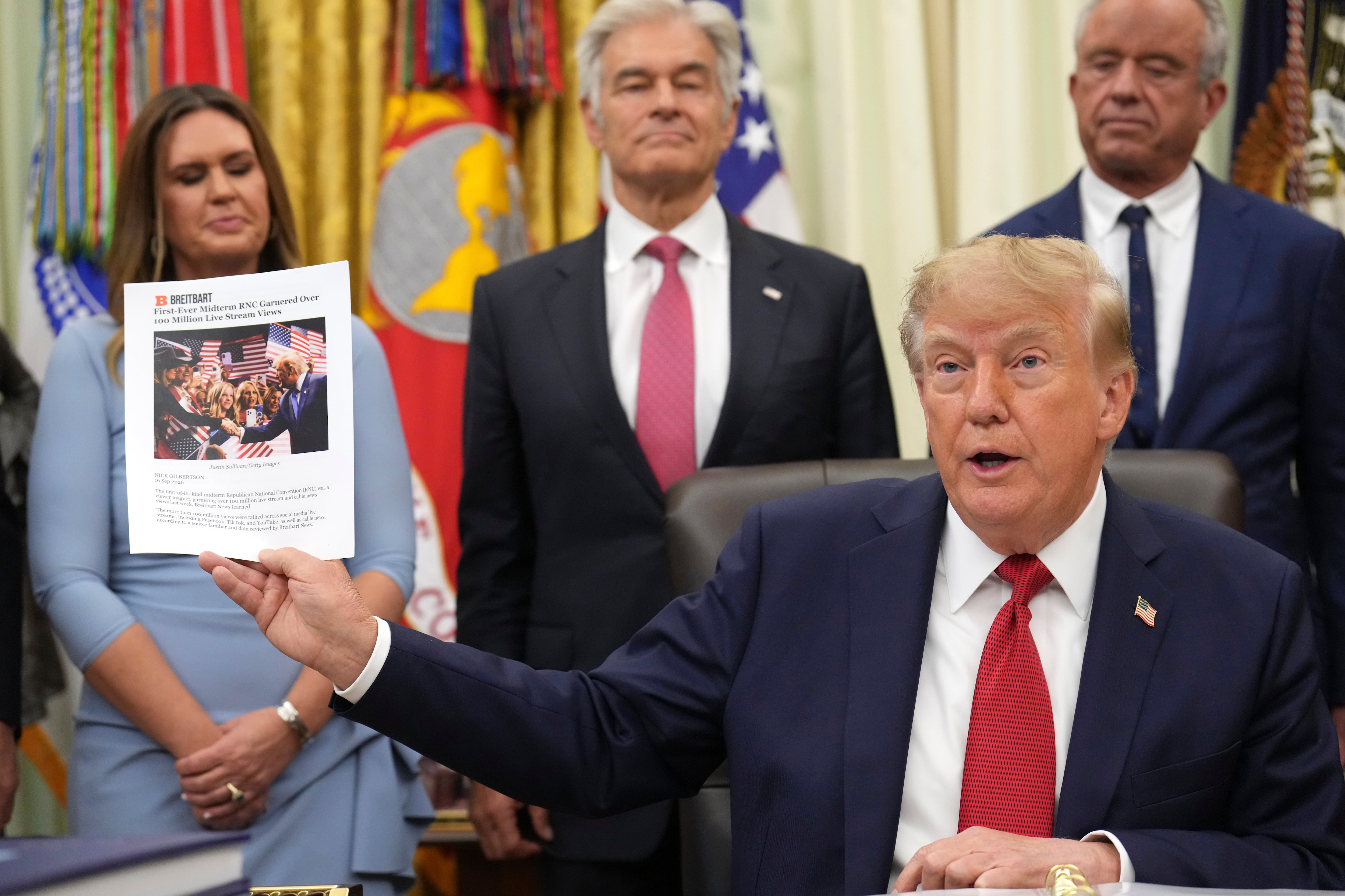 The Latest: Trump says he is banning CNN, MSNOW and Politico from White House over their coverage
