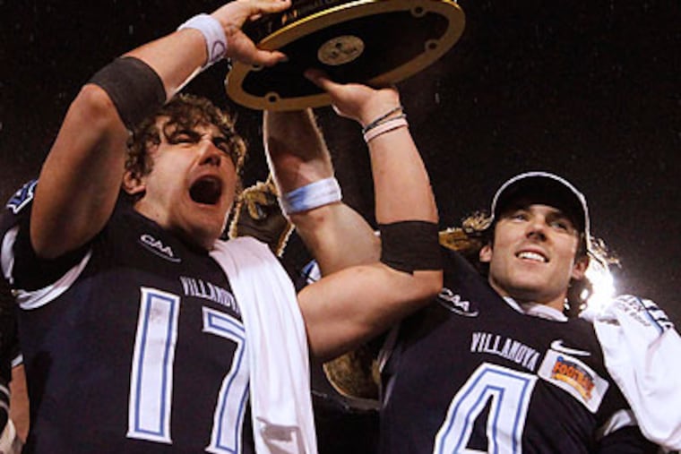 Chris Whitney (left) and Matt Szczur (right) led Villanova to its only FCS championship in 2009.