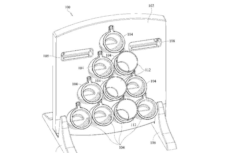 A beer pong rack proposal for a patent.