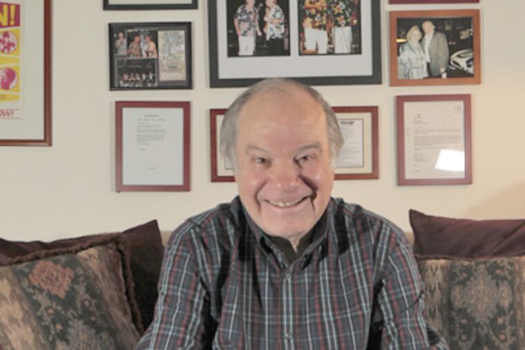 Richie Rotkin, 70, of the Rip Chords, in his Southampton, Bucks County, home. A star of the 1965 beach movie "A Swingin' Summer," he will be on hand for the screening of an archival print. He reassembled the band in 1990. (David M Warren / Staff Photographer)