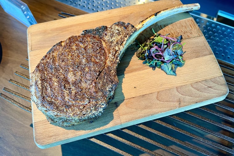 A 48-ounce steak at Adrian, the Stephen Starr-branded restaurant at the Wells Fargo Center.