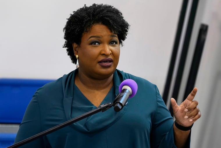 Stacey Abrams speaks during a church service in Norfolk, Va., Sunday, Oct. 17, 2021. A political organization led by the Democratic titan is branching out into paying off medical debts. Fair Fight Action on Wednesday, Oct. 27 told The Associated Press that it is donating $1.34 million from its political action committee to wipe out debt owed by 108,000 people in Georgia, Arizona, Louisiana, Mississippi and Alabama.