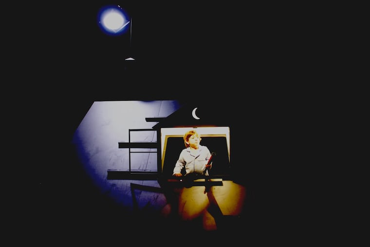 “A Billion Nights on Earth,” by writer-director Thaddeus Phillips and designer Steven Dufala, is a surreal picture-book story about an 8-year-old who enlists his dad’s help to recover a lost toy whale. The show stars Winslow Fegley and his real-life father Michael Fegley.