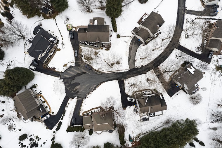Homes along Yorkshire Way in Birmingham Township, one of the wealthiest communities in the Philadelphia region.