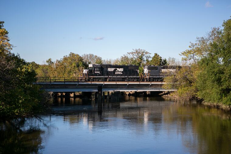 View of Cooper River from Federal Street bridge in Camden, NJ on Friday, Oct. 18, 2019.