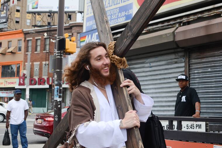 Philly Jesus knows some people must think he is crazy but it doesn't bother him because "It's all about Jesus." (Andrew Thayer / Staff Photographer)