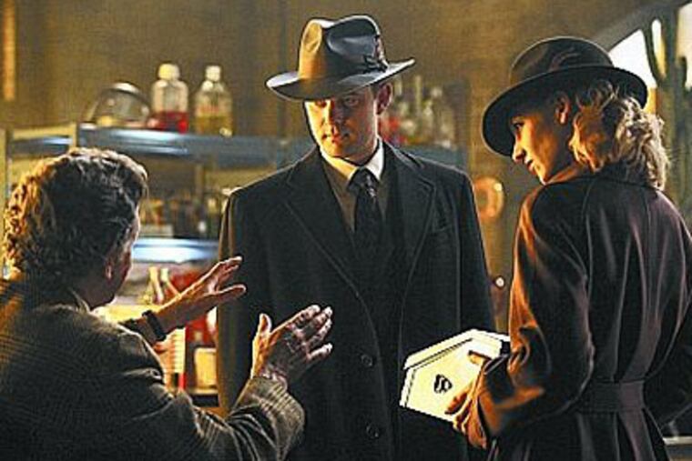 Walter (John Noble, left) weaves a mysterious and musical tale in the FRINGE episode "Brown Betty" airing Thursday on FOX. Also pictured: Joshua Jackson and Anna Torv.