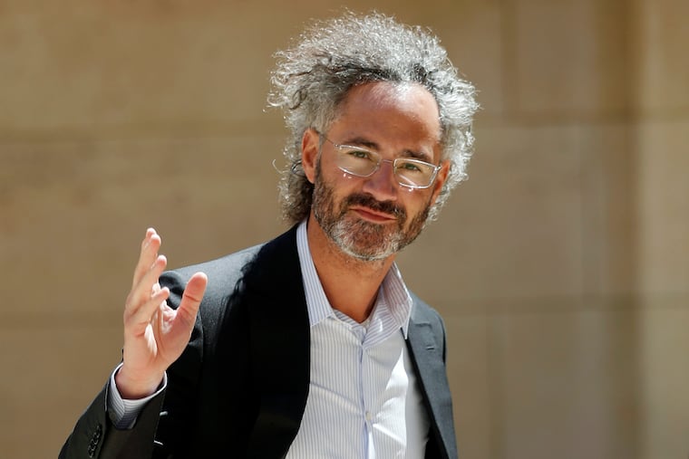 Palantir CEO Alex Karp arrives for the Tech for Good summit in Paris on May 15, 2019. Karp grew up in the Philadelphia area and attended Central High School and Haverford College.