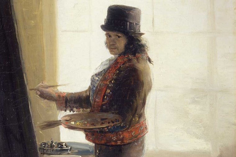 “Self Portrait While Painting” by Francisco Goya, from the catalog of the show “Goya: Order & Disorder” at the Museum of Fine Arts, Boston. Museo de la Real Academia de Bellas Artes de San Fernando, Madrid