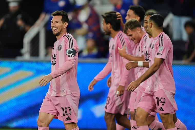 Led by Lionel Messi (left) and his 12 goals this season, Inter Miami welcomes the Union this Sunday behind a three-game unbeaten streak.