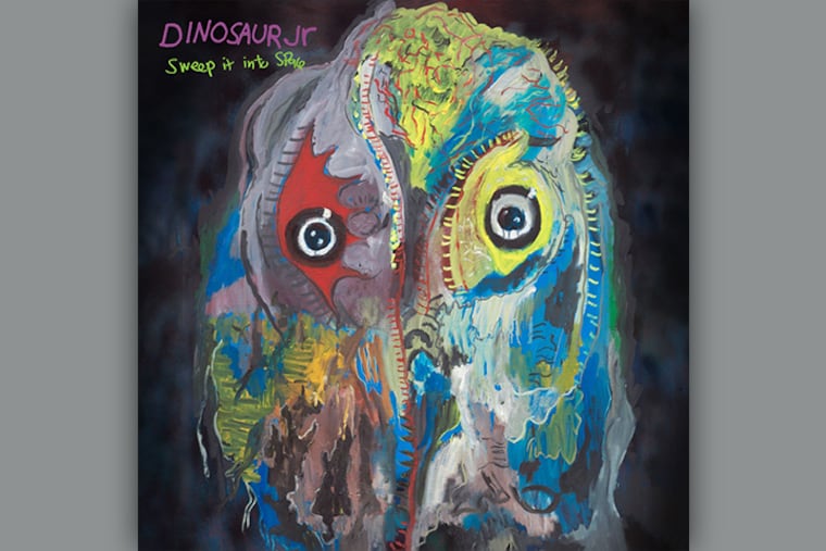 The cover to Dinosaur Jr.'s 'Sweep It Into Space'